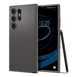 Spigen Liquid Air telefontok Samsung Galaxy Note 20 Ultra-hoz, sötétszürke, vékony, ütésálló, légpárnás sarkokkal - Spigen