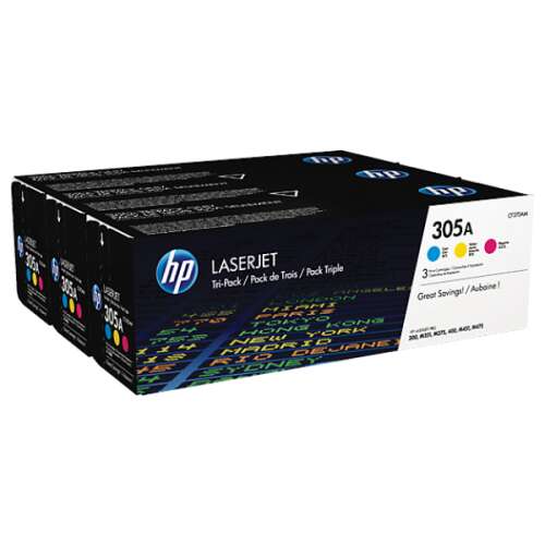 HP LaserJet 305A Tri-Pack Cyan Magenta Yellow Wkładów Tonerowych