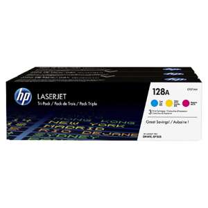 HP LaserJet 128A Tri-Pack Toner Cartridges, Cyan, Magenta, Yellow - HP