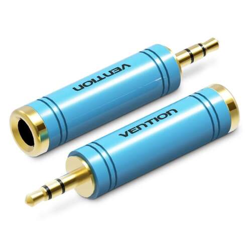 Vention 6.5mm/F -> 3.5mm jack/M, (audio,kék), adapter