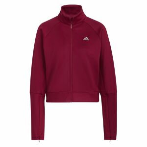 Adidas Zoe Saldana Women's Red Track Top - Front View - Adidas Women's Sweater