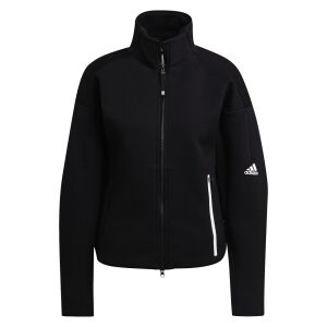 Adidas Z.N.E. women's black jacket isolated - Adidas Women's Sweater