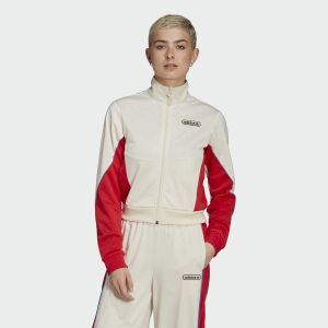 Adidas Női Bézs Track Top HL0066, teljes nézet - Női pulóver