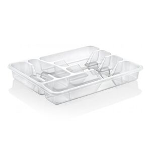 Inserție transparentă din plastic pentru tacâmuri, 31x39x5,5 cm, pentru organizarea sertarelor de bucătărie - Depozitare și organizare