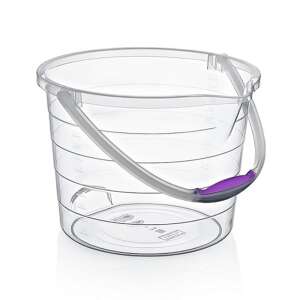 Priehľadný vedro s rukoväťou a stupnicou, 13 litrov - Čistiace zariadenia