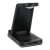 Back view of Thomson Mobility CL750IS 4-in-1 wireless charging station with alarm clock, black