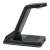 Side view of Thomson Mobility CL750IS 4-in-1 wireless charging station with alarm clock, black