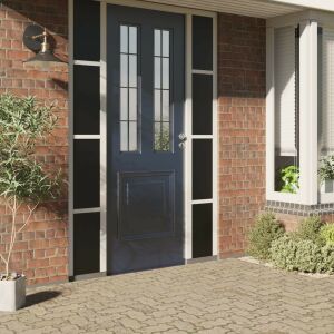 vidaXL fekete statikus ablakfólia egy bejárati ajtóra felhelyezve a magánélet védelmére - Üvegfólia