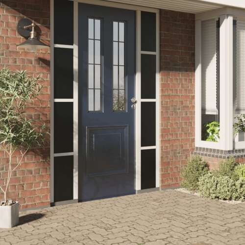 vidaXL Matt fekete PVC statikus ablakfólia - Példa az ajtón való használatra