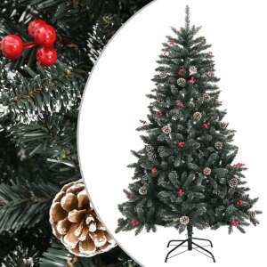 zöld PVC műkarácsonyfa állvánnyal 120 cm 92103279 