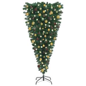 Fordított műkarácsonyfa LED-ekkel és gömbszettel 240 cm 92122958 