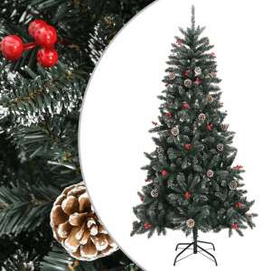 Zöld PVC műkarácsonyfa állvánnyal 210 cm 92144858 