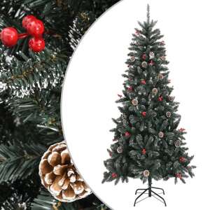 Zöld PVC műkarácsonyfa állvánnyal 240 cm 92156178 