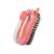 Háromfejű cleaning brush with liquid dispenser, pink color