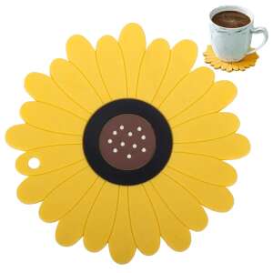 Sonnenblumen-Silikon-Untersetzer für Tassen, Becher und heiße Gerichte - Untersetzer