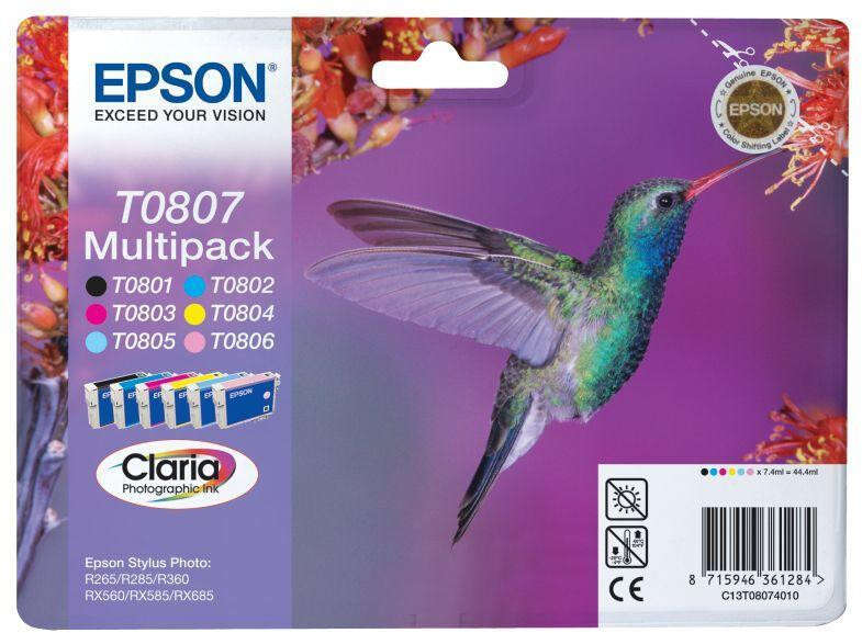Epson T0807 Claria Tintapatron Multipack - 6x7ml