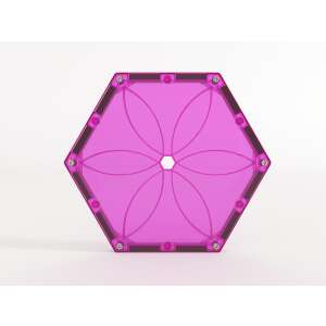 Purple Magblox Hexagon Magnetic Building Tile - Magnetic building game