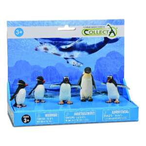 Set of 5 hand-painted penguin figurines, CollectA brand, realistic animal toys for kids - Figure
