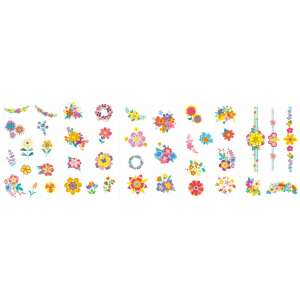 Nail and Tattoo Stickers - Flowers