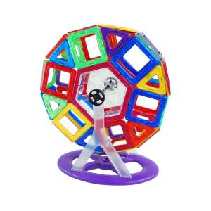 Magplayer 118 piece magnetic building set, building a colorful Ferris wheel - Magnetic building game