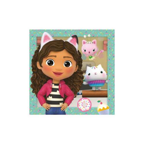 Gabby's Dollhouse 3 az 1-ben puzzle Gabbyval és macska barátaival