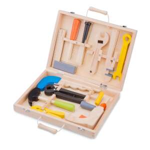 12 piece wooden toy tool set in a carrying case, perfect for kids who love to build and create - Nonbrand DIY Craft Kit