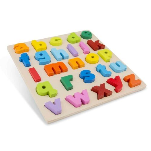 New Classic Toys wooden lowercase alphabet puzzle for toddlers