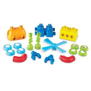 1-2-3 Build It!™ Robot Factory Teile, bunte Plastikbausteine für Kinder - Learning Resources