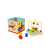 In Garden Top 5 in 1 Activity Cube wooden toy for toddlers, featuring a shape sorter, clock, maze, bead maze, and gears