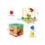 In Garden Top 5 in 1 Activity Cube wooden toy for toddlers, featuring a shape sorter, clock, maze, bead maze, and gears
