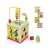 In Garden Top 5 in 1 Activity Cube wooden toy for toddlers, featuring a shape sorter, clock, maze, bead maze, and gears