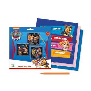 Paw Patrol Scratch Art Set with 3 cards and a scratching tool - Arts & crafts kit