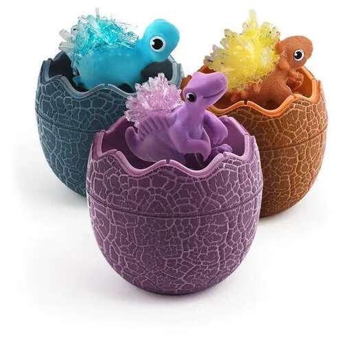 Set Deluxe de Creștere a Cristalelor cu Dinozauri, crește-ți propriile cristale și creează o expoziție de dinozauri