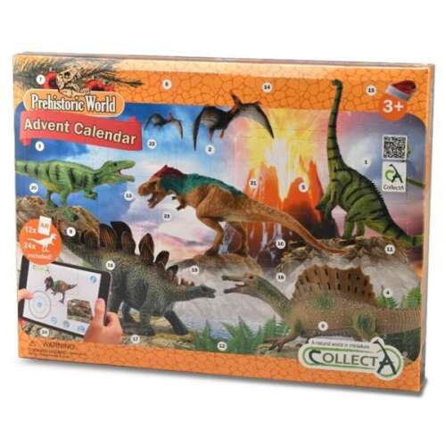 Calendar Advent Collecta Prehistoric World cu 24 figurine de dinozauri
