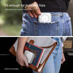 Foldable wireless charger for phone and watch, portable and compact, easy to carry, fits in pocket or bag - Wireless Charger