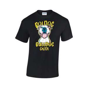 Boldog bulldog gazdi férfi póló - egyedi mintás, 12 szín, S-5XL 94364373 