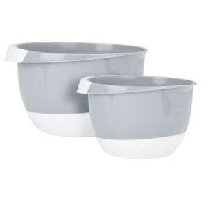 Set de 2 boluri de amestecare, Excellent Houseware, gri și alb, 2 și 3,5 litri - Boluri de amestecare
