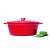 Ibili Cocotte enameled cast iron casserole dish, red, 3.3 liters, with zucchini slices
