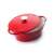 Ibili Cocotte enameled cast iron casserole dish, red, 3.3 liters, open lid