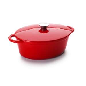 Ibili Cocotte emaillierte gusseiserne Schmorpfanne, rot, 3,3 Liter - Töpfe