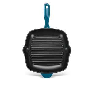 Fissman Grillpfanne, Gusseisen, emailliert, 27x27x5 cm, blau - Fissman
