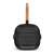 Fissman grill pan, cast iron with wooden handle, black, 28x28x3 cm, top view