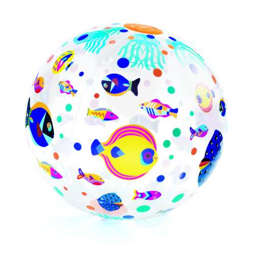 Djeco Fishes ball beach ball, inflatable, 35 cm, colorful fish design