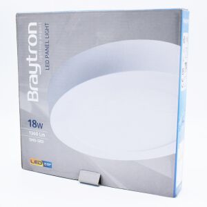 Bodová LED 18W aplikovaná, okrúhla, Braytron, 1360 lm, teplé svetlo (3000 K), biela 116752845 - Bodové svetlá