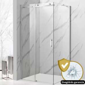 Victoria 100x100 cm szögletes tolóajtós zuhanykabin 8 mm vastag vízlepergető biztonsági üveggel, króm 92246004 