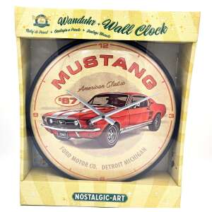 Nostalgic-Art Ford Mustang falióra, piros 1967-es Mustang autó mintával - Nostalgic-Art
