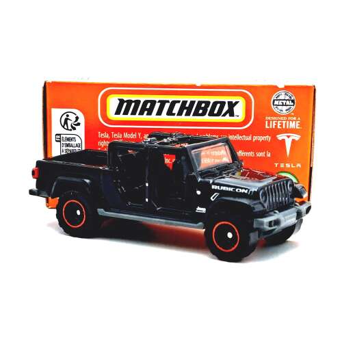 Matchbox 1:64 méretarányú fém modell autó, Jeep Gladiator '20, fekete - Matchbox