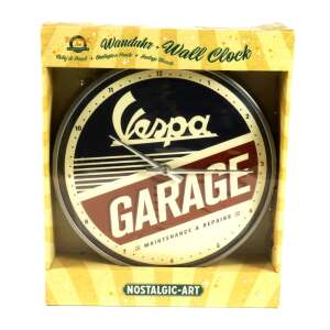 Vespa Garázs Falióra, Retró Design, 31cm Átmérő, Fém Keret, Néma Mechanizmus, Nostalgic Art - Nostalgic-Art