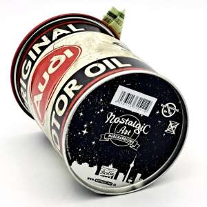 Nostalgic-Art Audi Motor Oil pénztárca, Retro stílusú fém persely, Vintage dizájn, Eredeti Audi Motor Oil kann - Nostalgic-Art