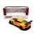 Kinsmart 1:32 Chevrolet Corvette C7.R öntött fém modell autó, sárga fekete és piros díszítéssel, hátulnézet
